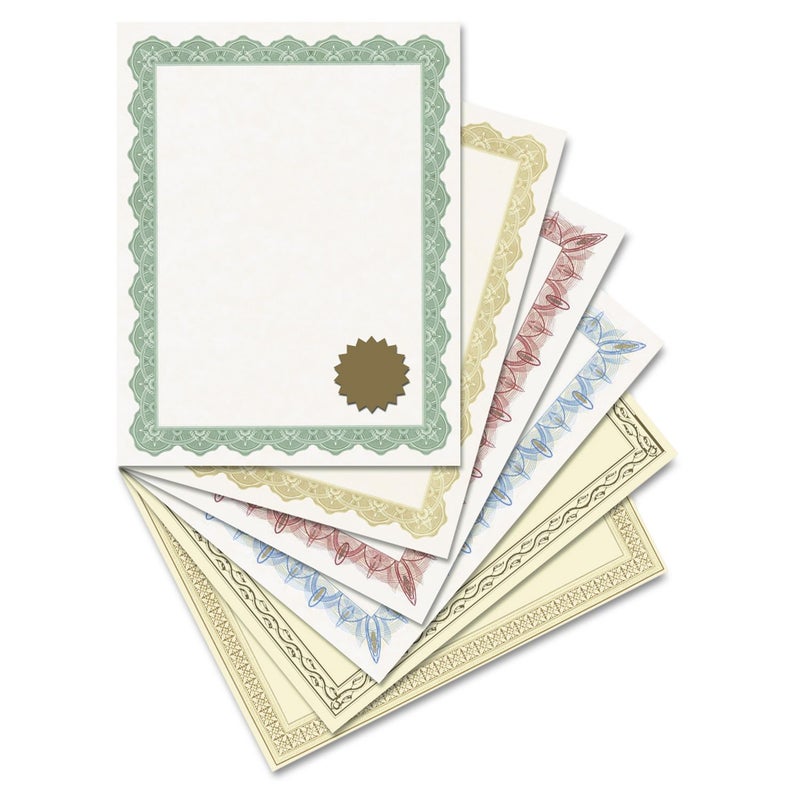 Geographics Burgundy Frame Gold Foil Certificates,8.5 x 11", 15/Pack (48671) - Image 3